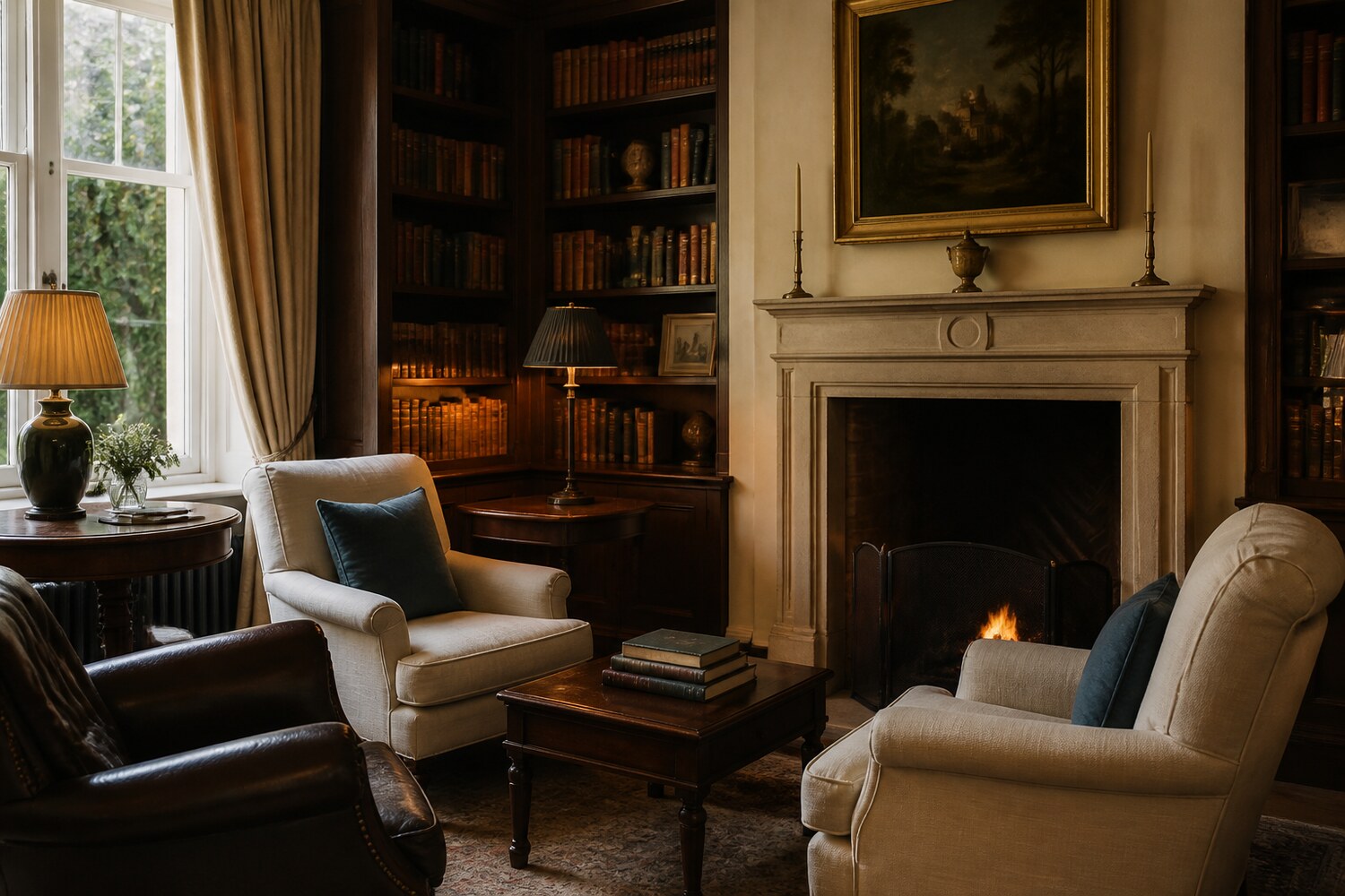 The oak-lined Common Room at Oxford Marginalia